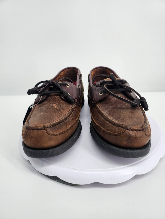 G.H. Bass Harry II Men\'s Leather Boat Shoes Size 9.5 M Two-Tone Brown Deck Shoes main image 6